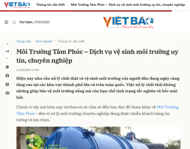 Dịch vụ hút hầm cầu Bình Dương