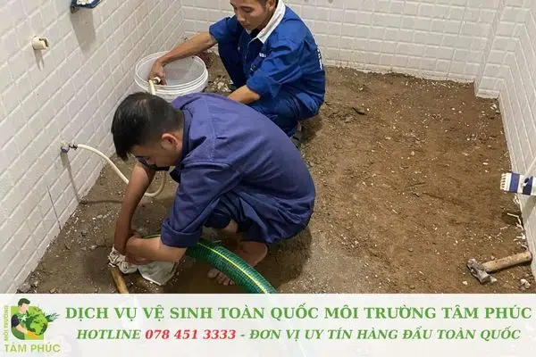 6 bước xử lý cống nghẹt chuyên nghiệp tại Bến Tre của Tâm Phúc chất lượng