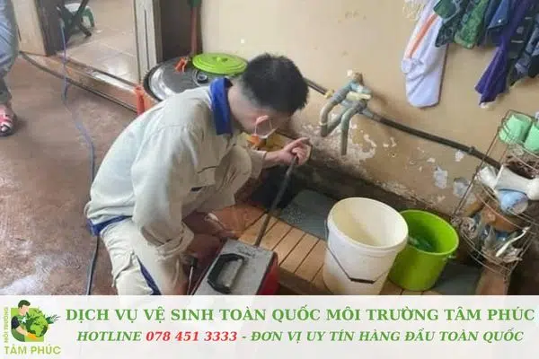 Công nghệ thông cống nghẹt hiện đại, không đục phá tại Môi Trường Tâm Phúc