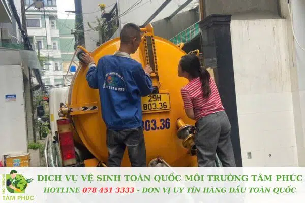 hút hầm cầu tại Thạc Gián