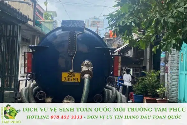 Hút hầm cầu tại Bắc Trà My