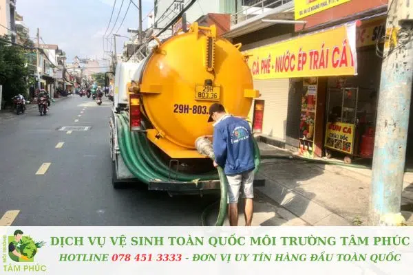 Hút hầm cầu tại Bắc Trà My
