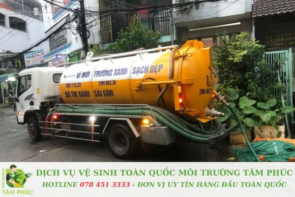 Hút hầm cầu tại Bắc Trà My