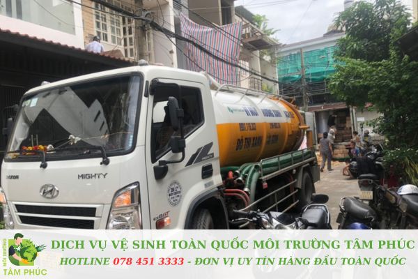 Dịch vụ hút bể phốt tại thị xã Đông Triều Môi Trường Tâm Phúc
