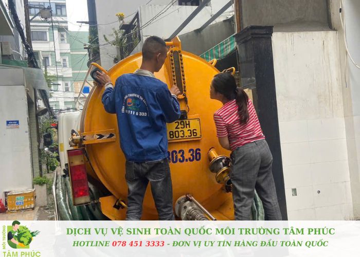 Hút bể phốt tại Mê Linh giúp bể phốt trở lại bình thường