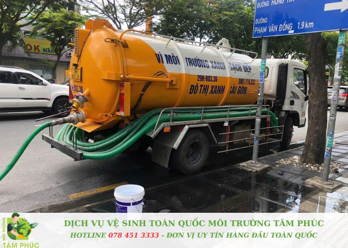 Hút bể phốt tại Mê Linh - Xử lý hiệu quả