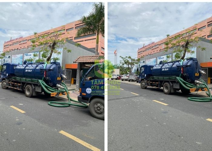 Hút bể phốt tại Hạ Lang
