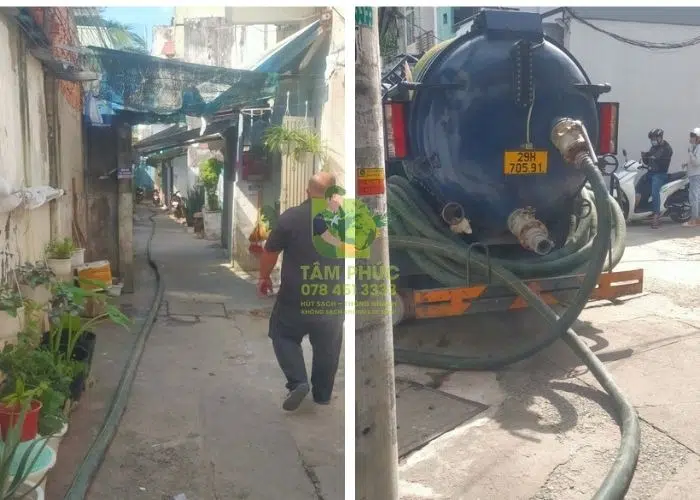 Hút bể phốt tại Hòa An