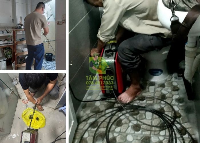 Thông tắc cống tại Ân Thi