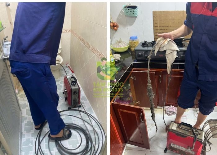 Thông tắc cống tại Hòa An