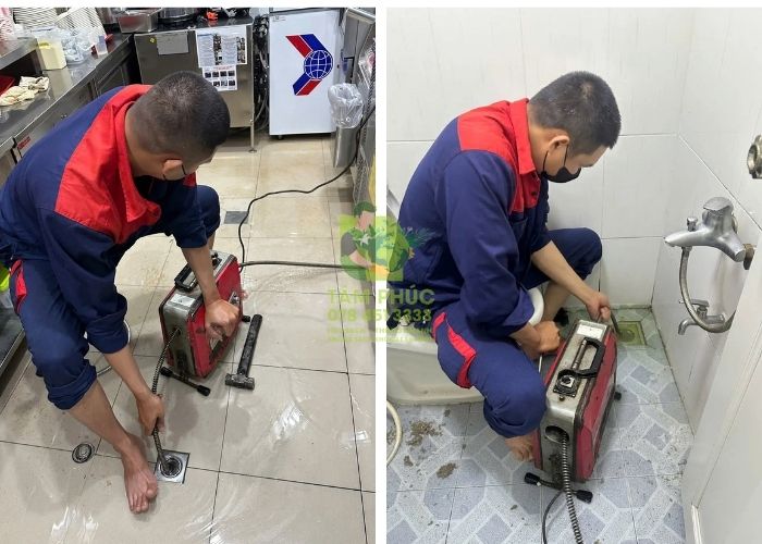 Thông tắc cống tại Hoa Lư