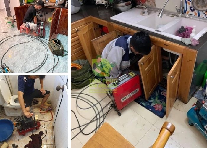 Thông tắc cống tại Kim Động