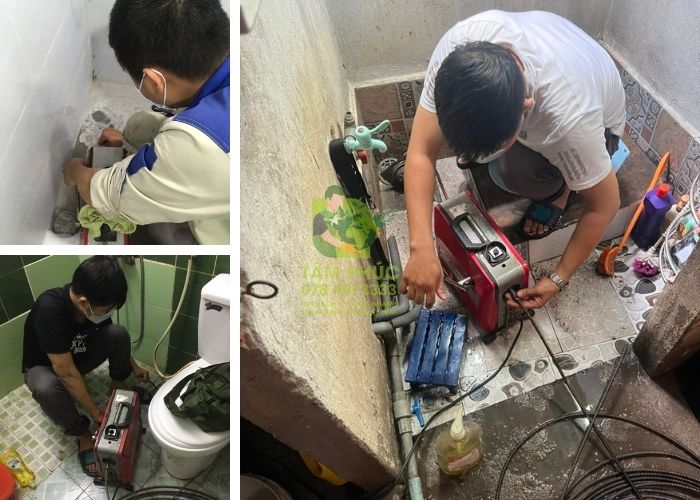 Thông tắc cống tại Văn Giang