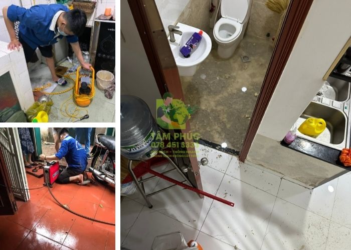 Thông tắc cống tại Văn Giang