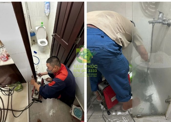 Thông tắc cống tại Yên Mô