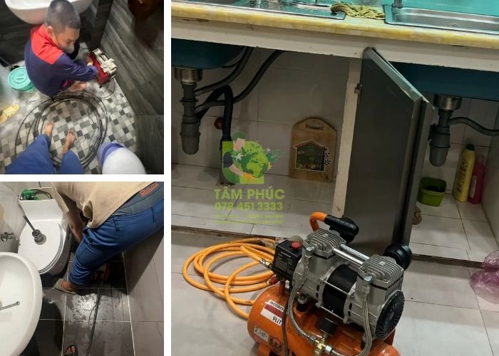 Thông tắc cống tại Yên Mỹ